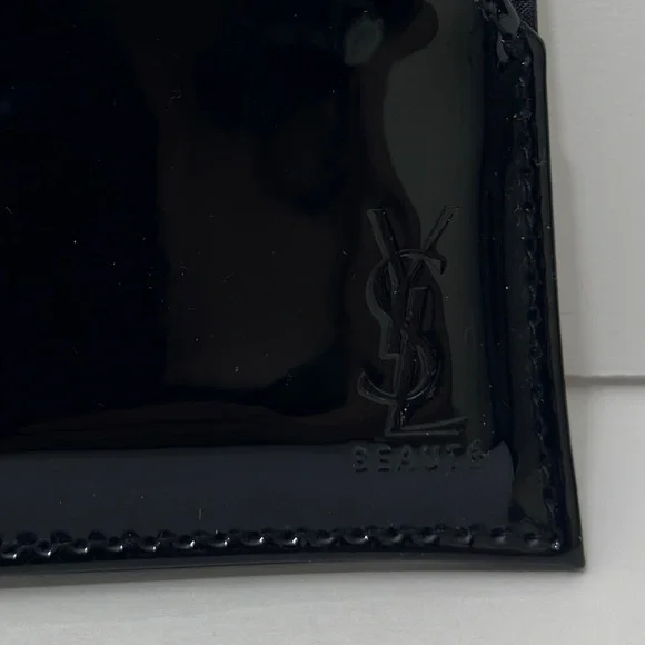 Yves Saint Laurent Rare Makeup Compact Mirror with Black Patent Leat…